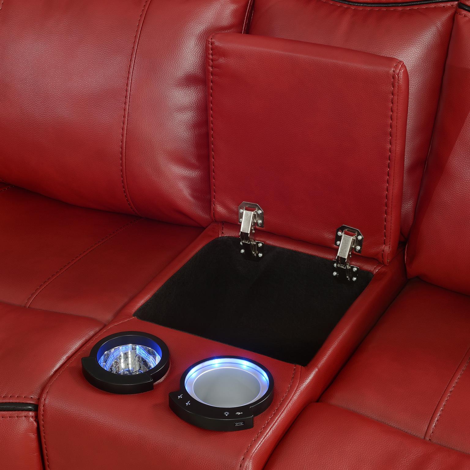RED 3 PC POWER RECLINING SECTIONAL (2 PWR) view 3