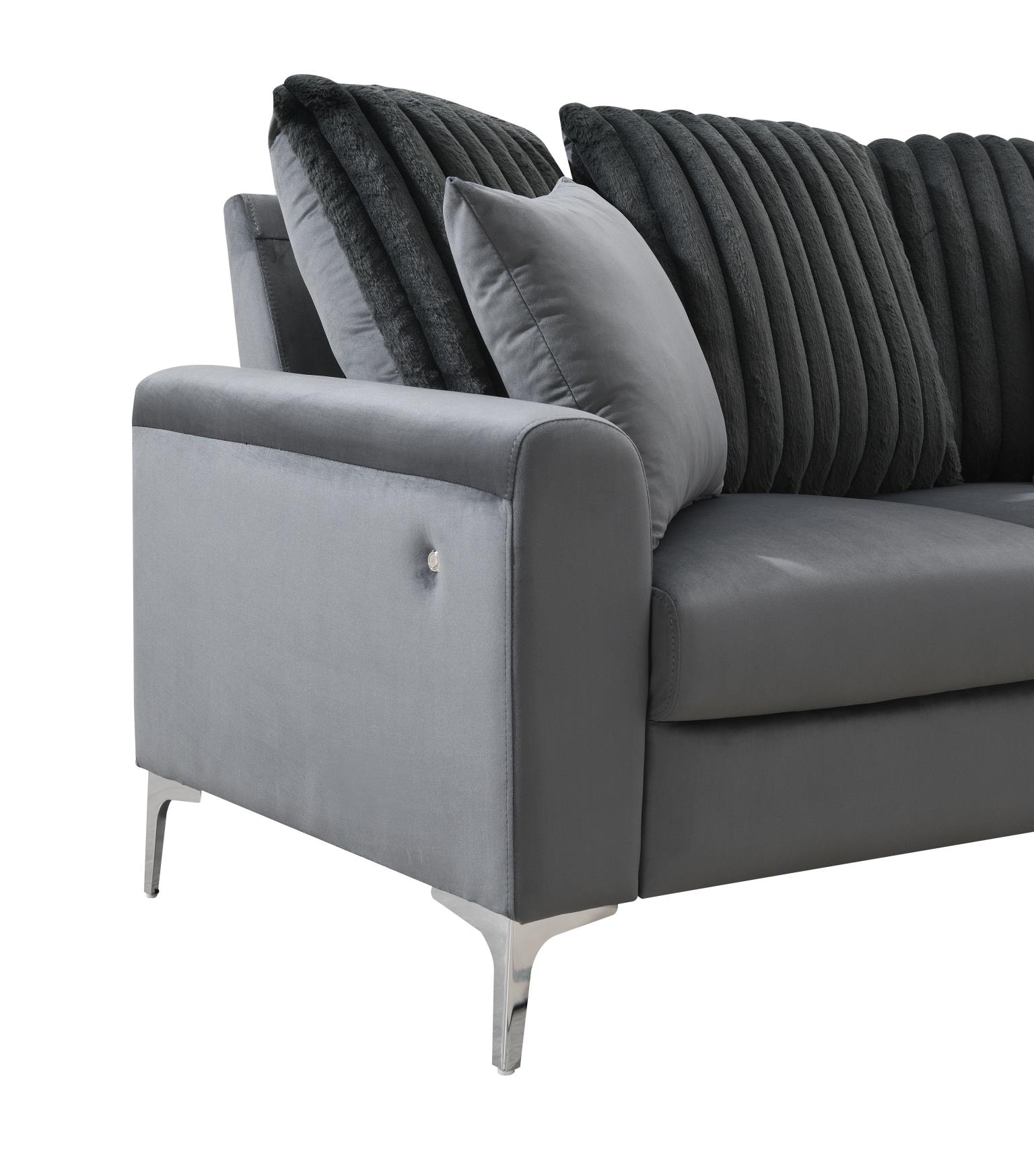 GRAY LED 2 PC SECTIONAL view 3