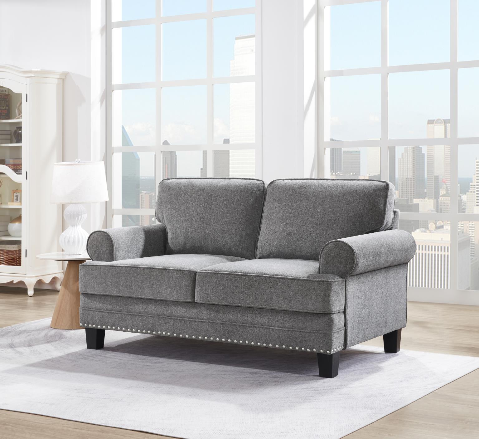 GRAY LOVESEAT view 2