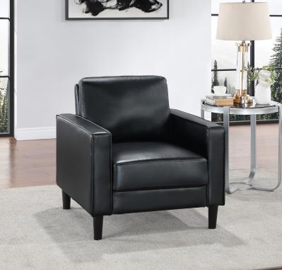 BLACK PU CHAIR — Decor
