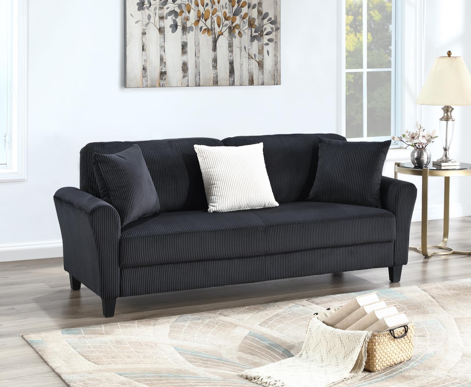 BLACK SOFA view 2