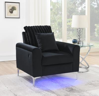 BLACK LED CHAIR