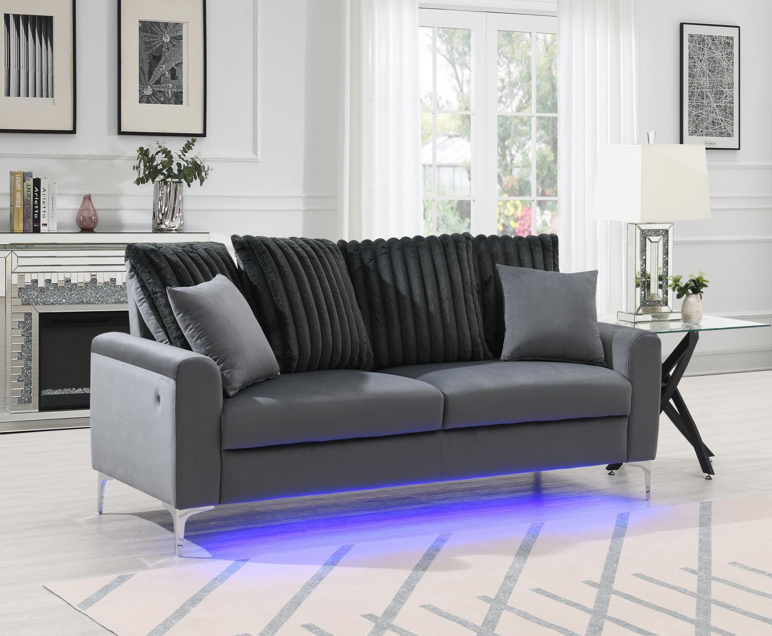 GRAY LED LOVESEAT view 4