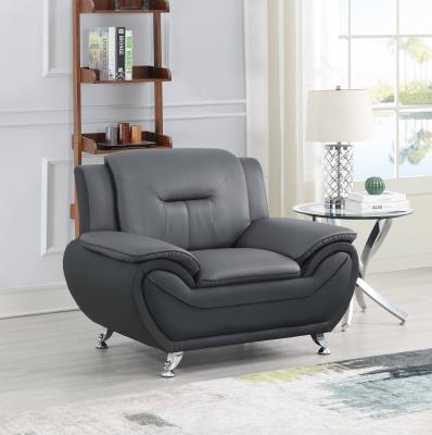 GRAY PU CHAIR — Decor
