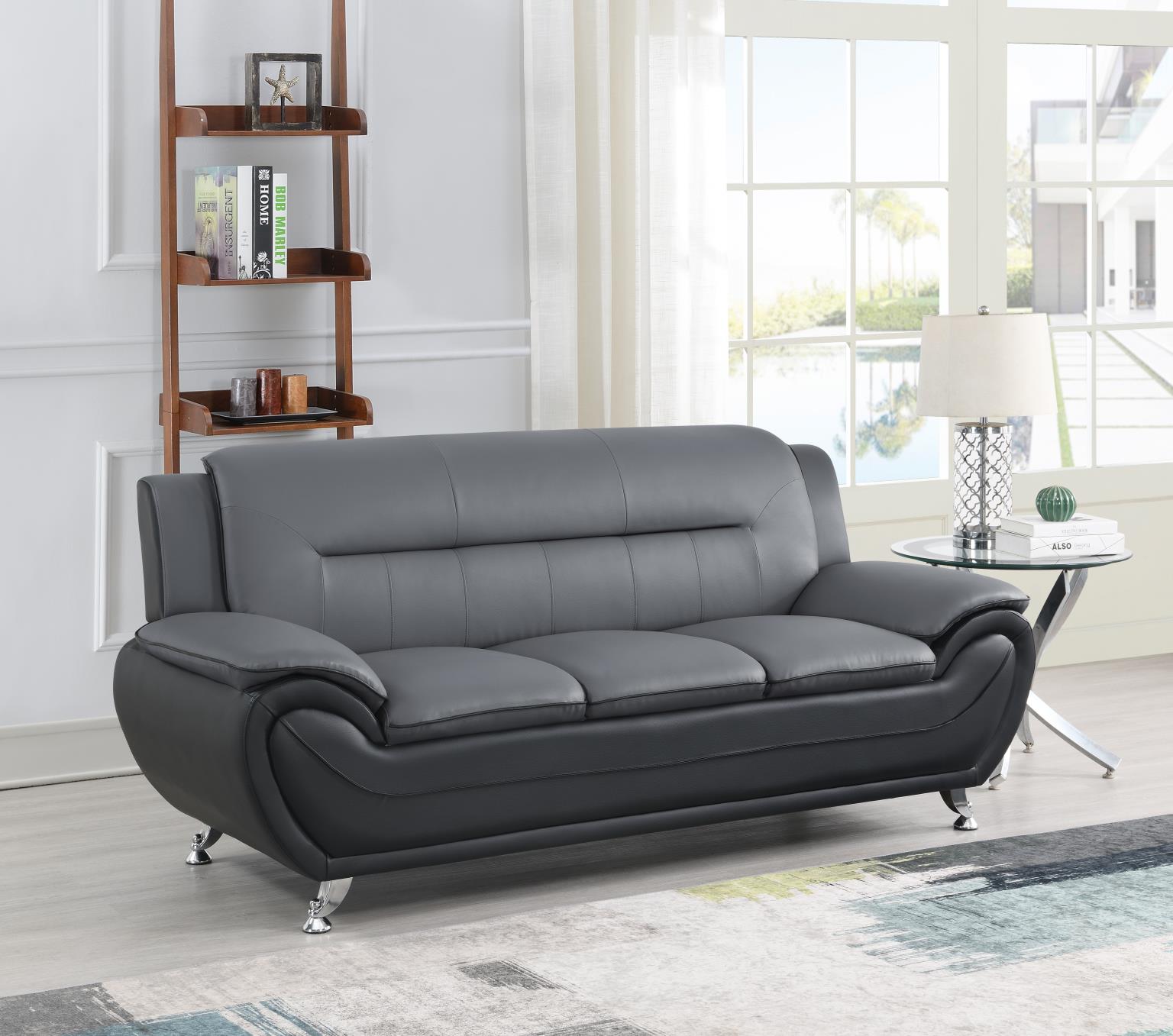 GRAY PU SOFA view 2
