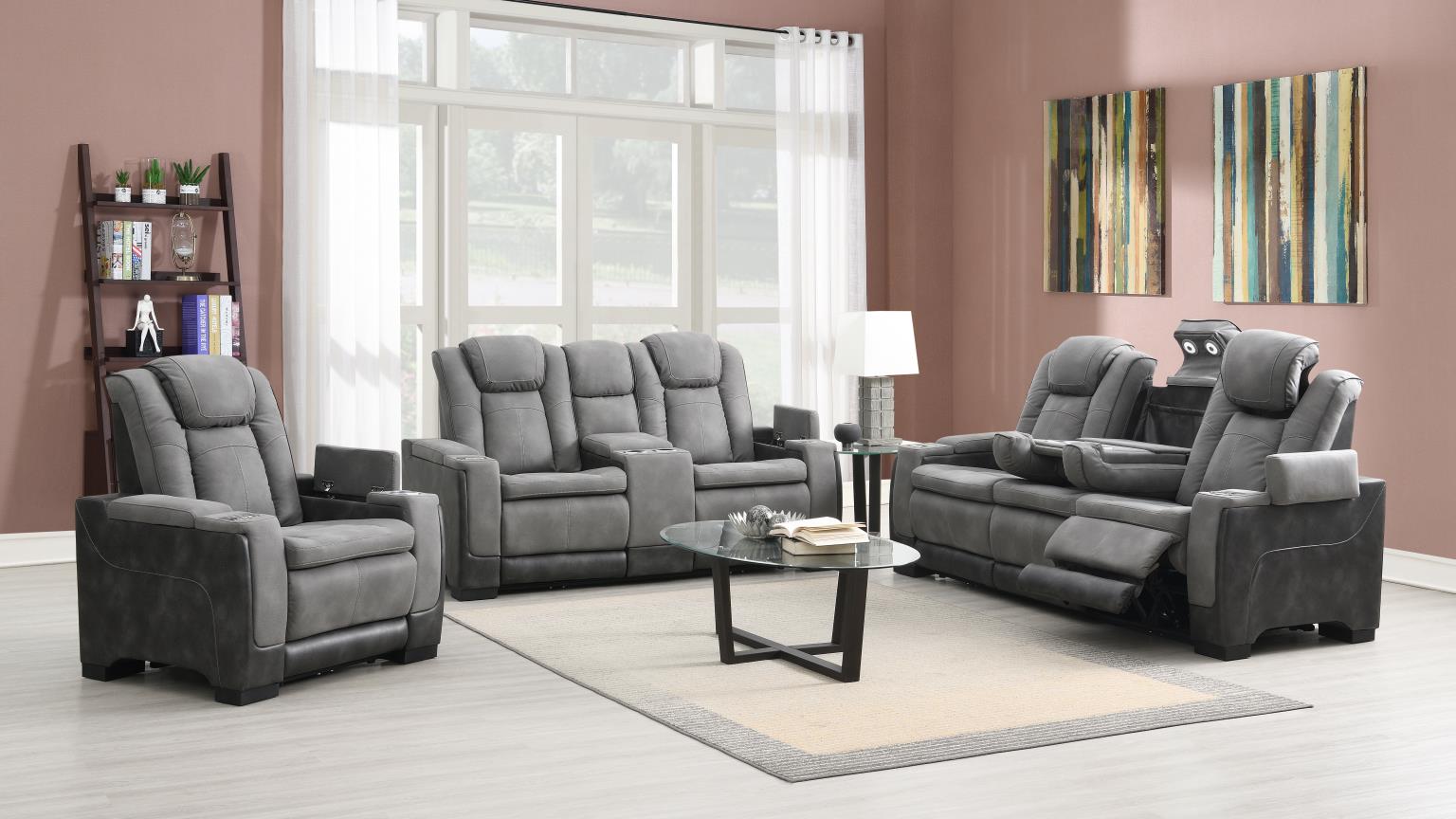 POWER RECLINING SOFA-POWER RECLINING LOVESEAT-POWER RELINING CHAIR view 2