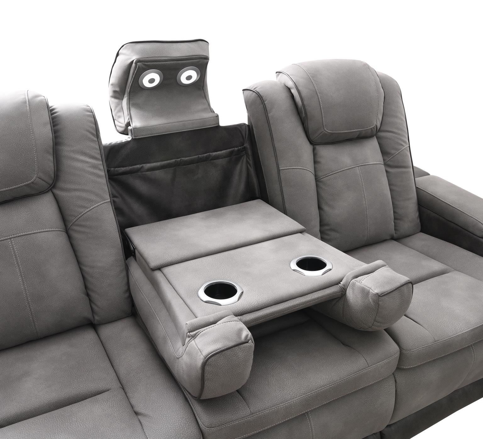 SLATE POWER RECLINING W/PWR HEADREST, STORAGE ARMS/USB AND WIRELESS CHARGER CHAIR view 4