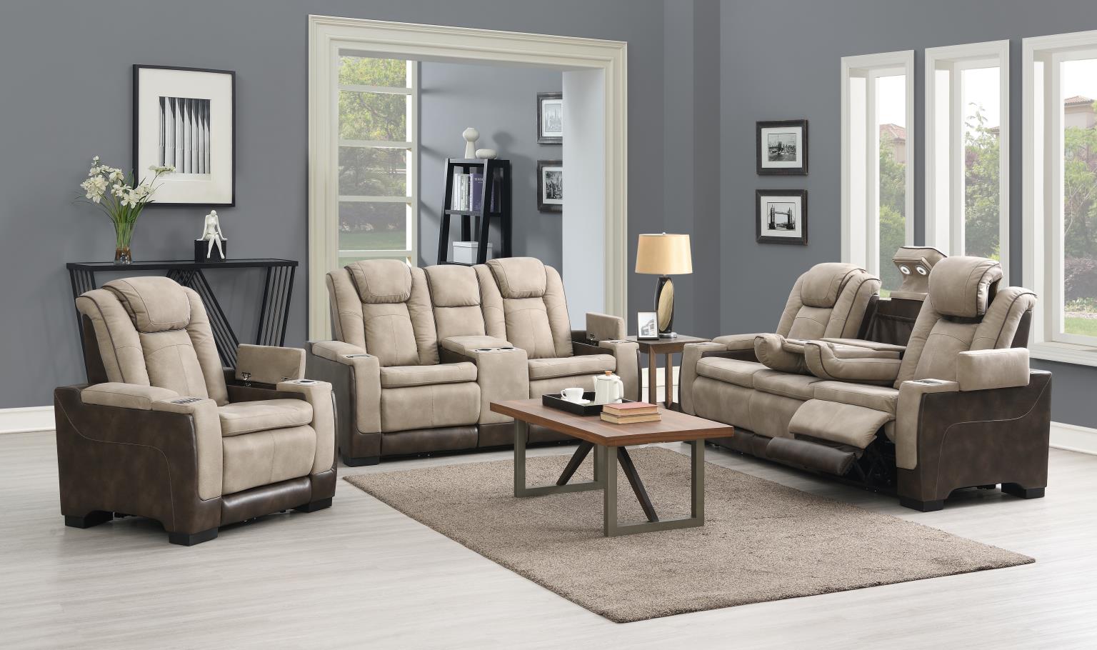 POWER RECLINING SOFA-POWER RECLINING LOVESEAT view 2