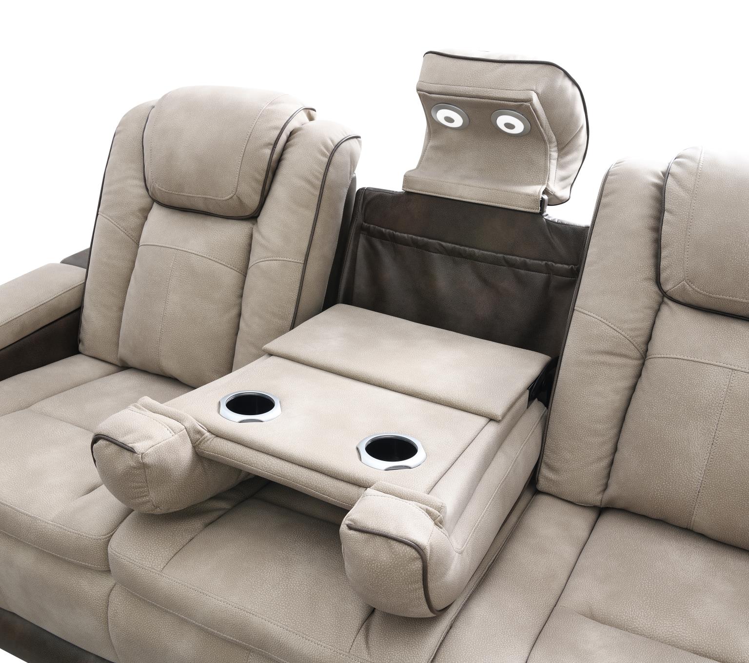 SAND POWER RECLINING W/PWR HEADREST, READING LIGHT, MAGZINE POCKET, STORAGE ARMS/USB AND WIRELES... view 3