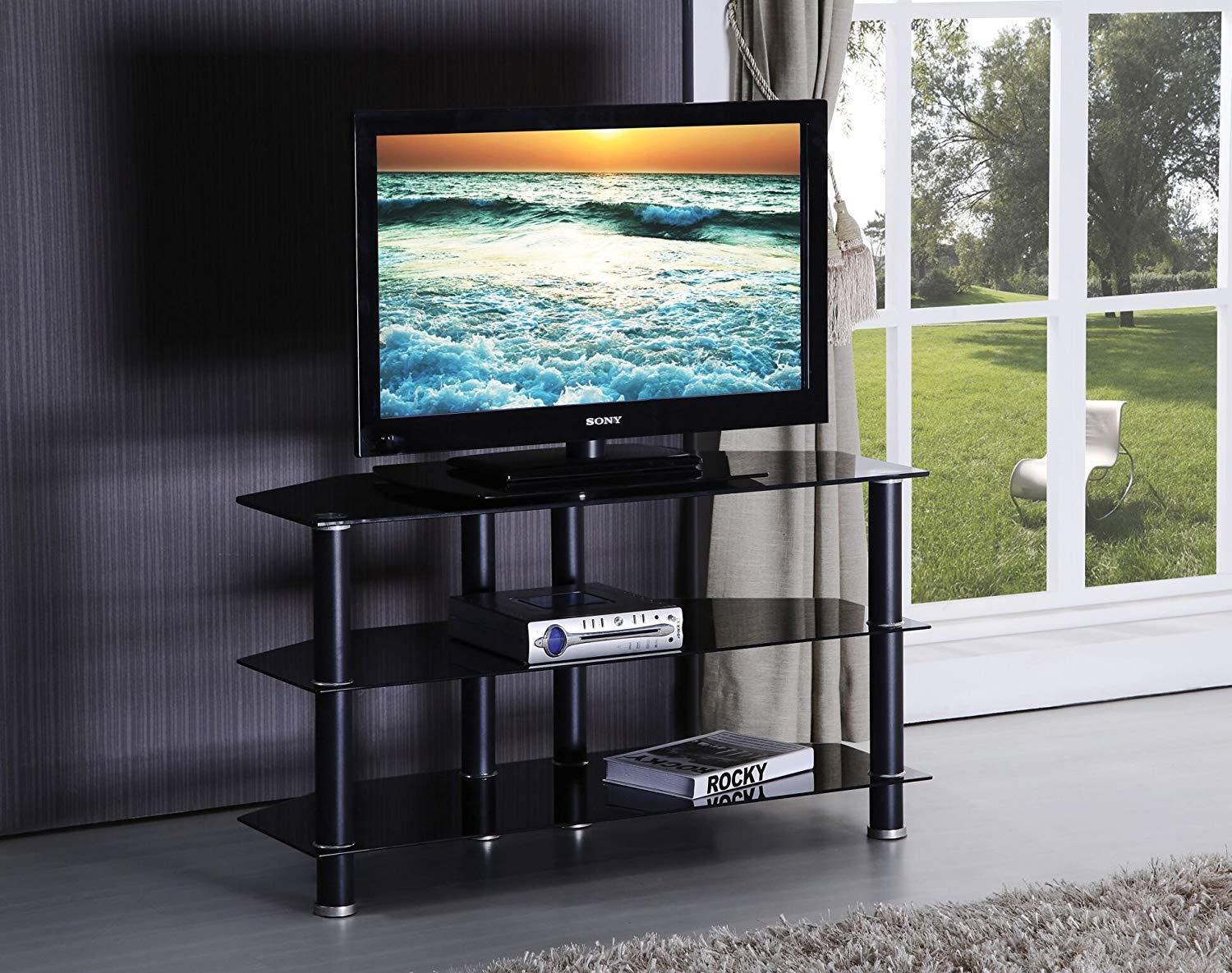 BLACK TV STAND view 2