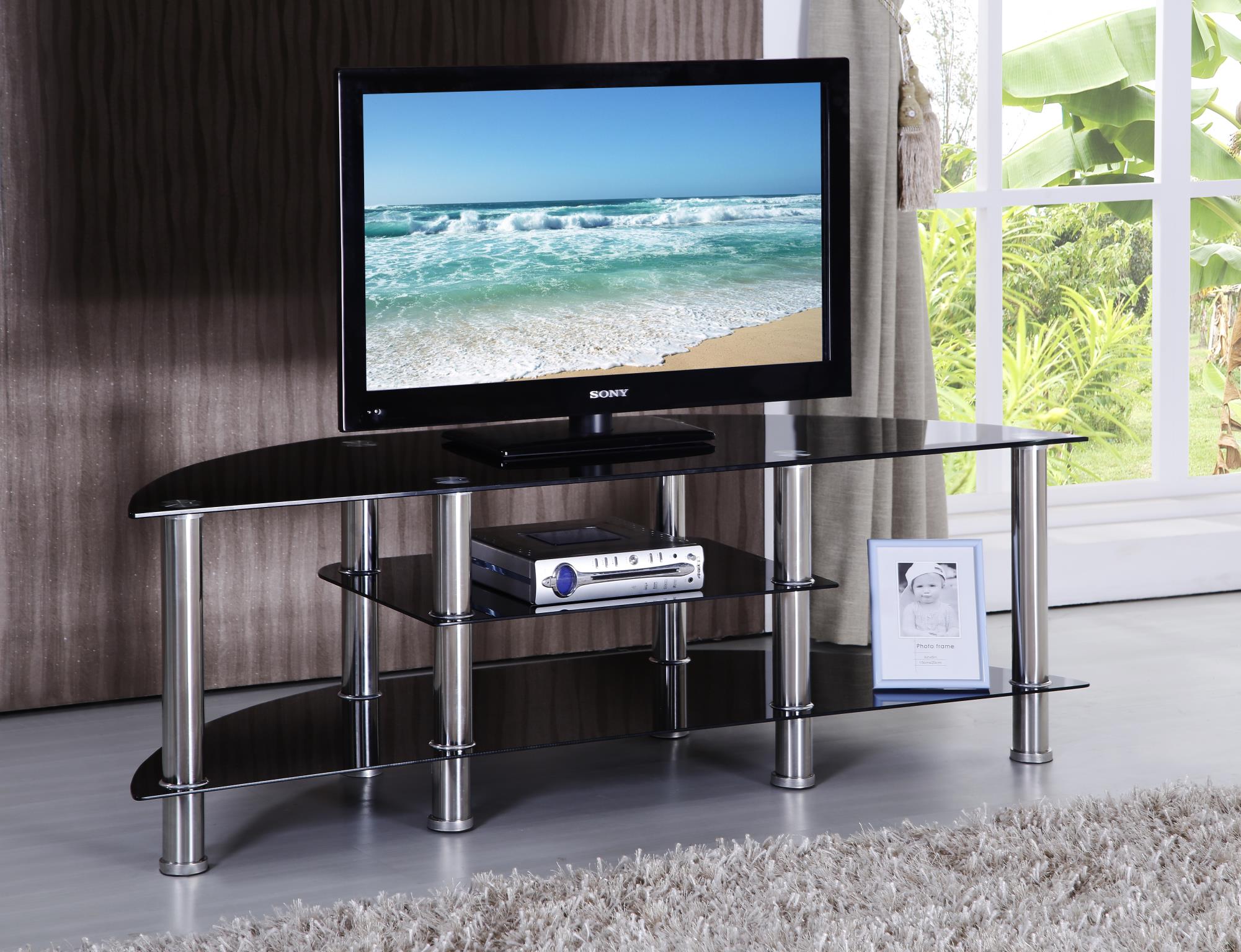 BLACK TV STAND view 2