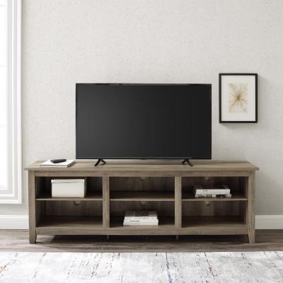 Essential Rustic TV Stand Grey Wash Finish MDF 70x16x24H..